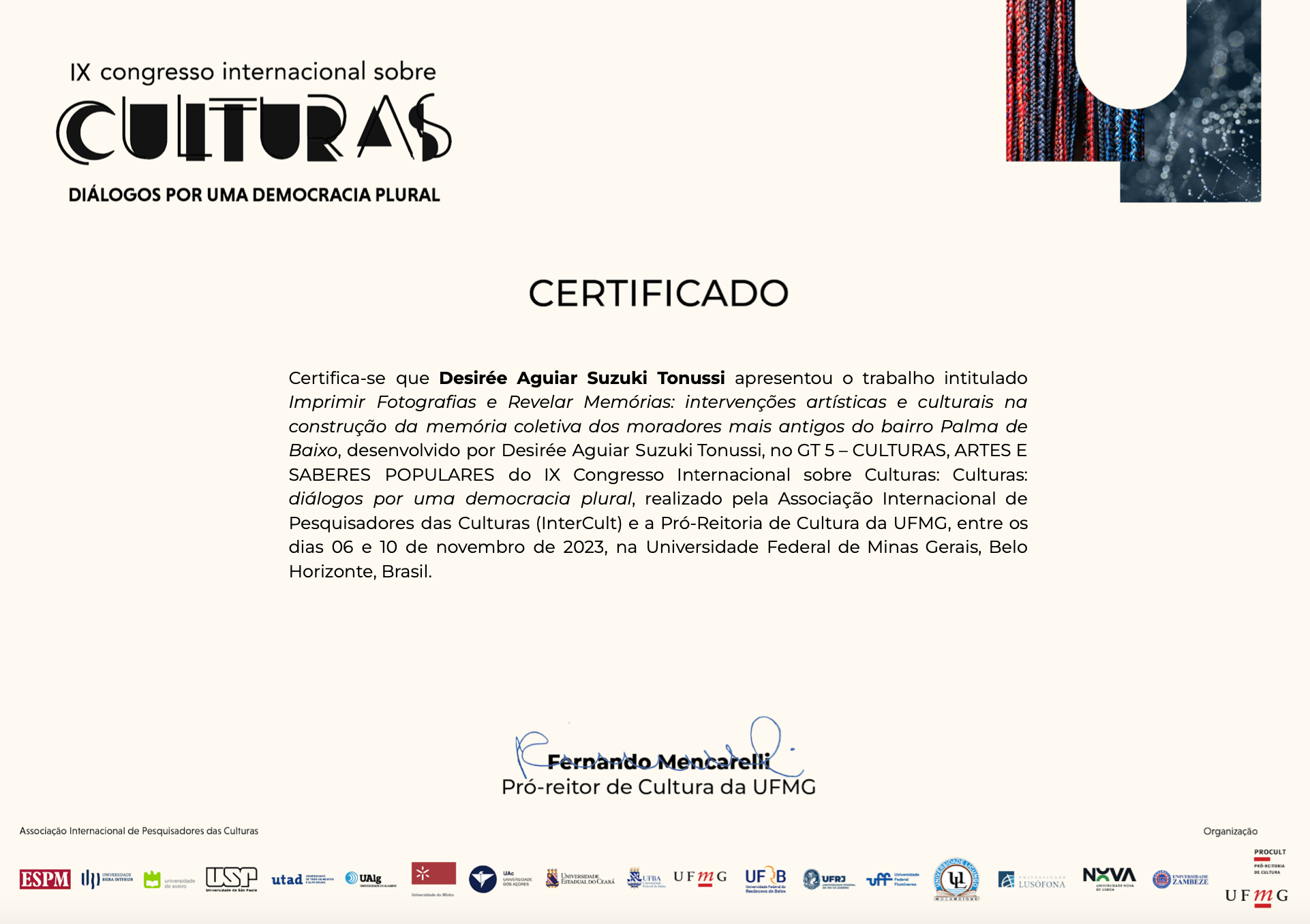 IX Congresso Internacional sobre Culturas (2023)