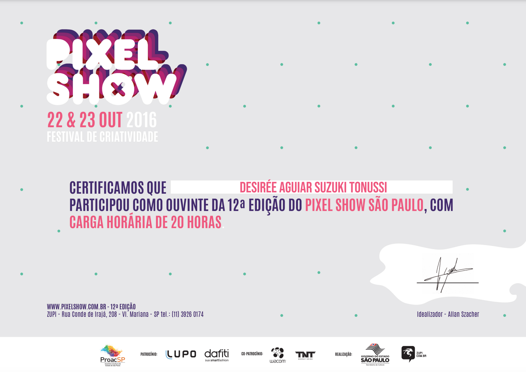 12ª Edição do Pixel Show | Festival de Criatividade - SP (2016)