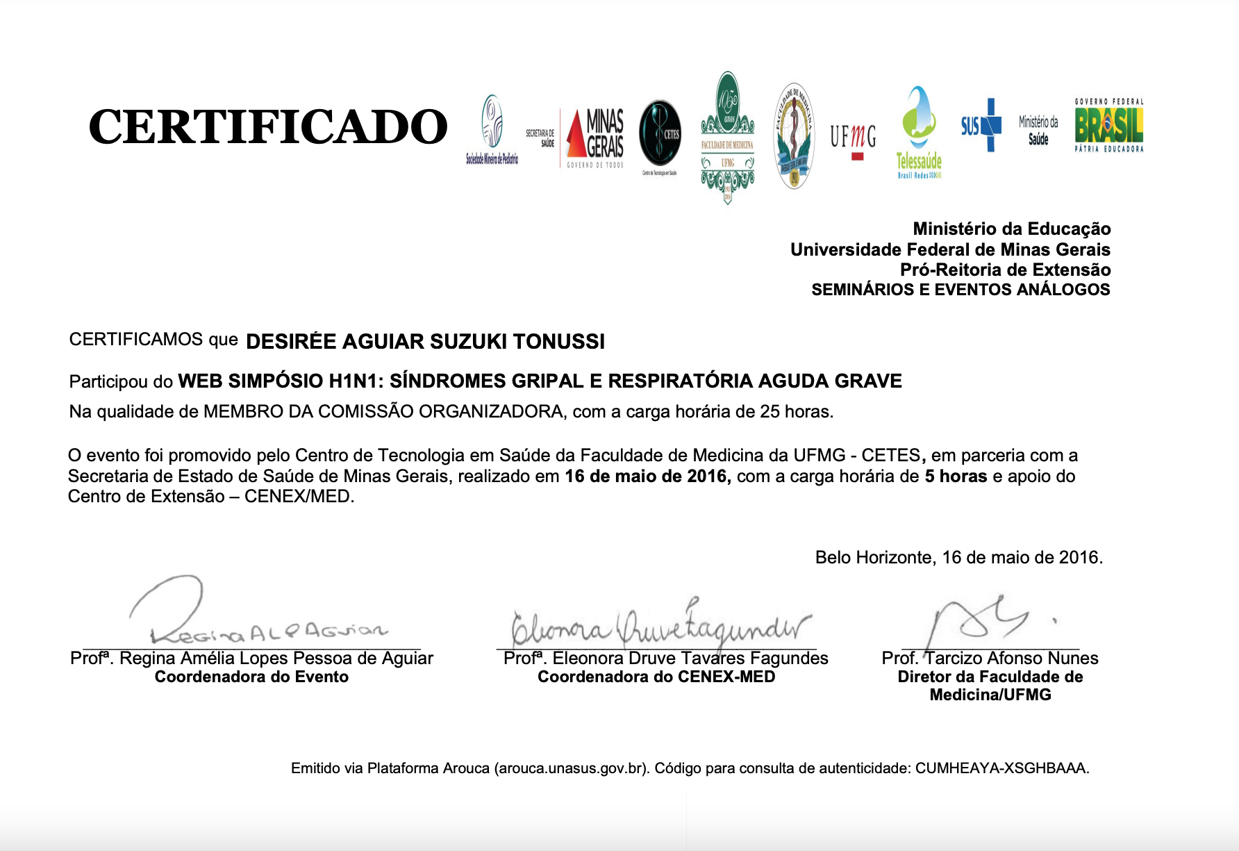 WEBSIMPÓSIO H1N1: SÍNDROMES GRIPAL E RESPIRATÓRIA AGUDA GRAVE (2016)
